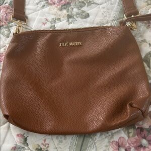Steve Madden Brown Pebbled Leather Shoulder Bag